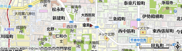 京都府京都市上京区東町44周辺の地図