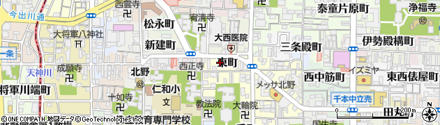 京都府京都市上京区東町36周辺の地図