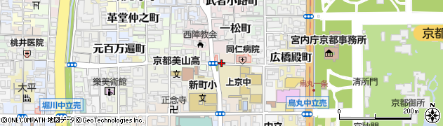 京都府京都市上京区西日野殿町周辺の地図