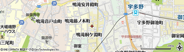 京都府京都市右京区鳴滝桐ケ淵町周辺の地図