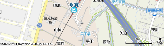 愛知県豊田市永覚町高根80周辺の地図