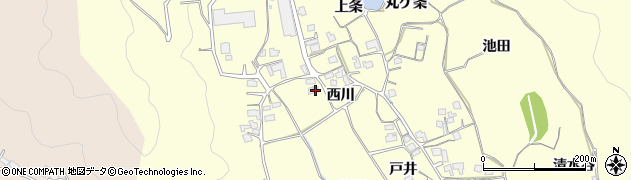 京都府亀岡市稗田野町鹿谷（西川）周辺の地図