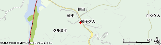 愛知県豊田市長沢町（檜平）周辺の地図