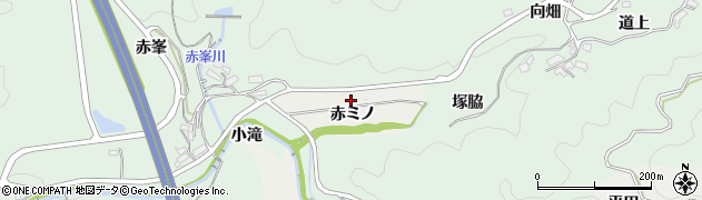 愛知県岡崎市渡通津町（赤ミノ）周辺の地図