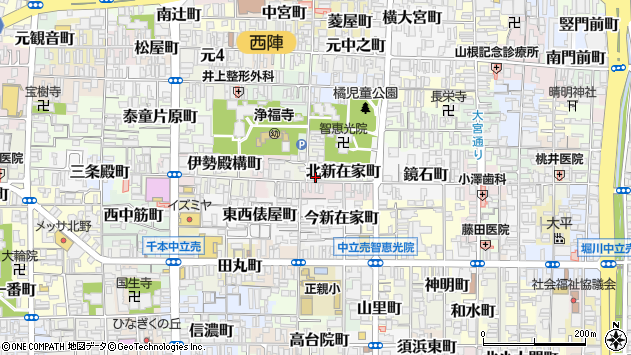 〒602-8207 京都府京都市上京区北新在家町の地図