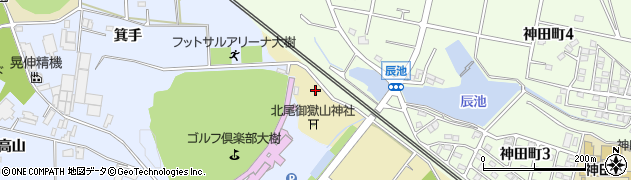愛知県大府市北崎町（西山畑）周辺の地図