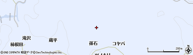 愛知県豊田市下山田代町孫石周辺の地図