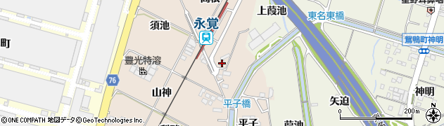 愛知県豊田市永覚町高根83周辺の地図