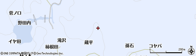 愛知県豊田市下山田代町（蔵平）周辺の地図