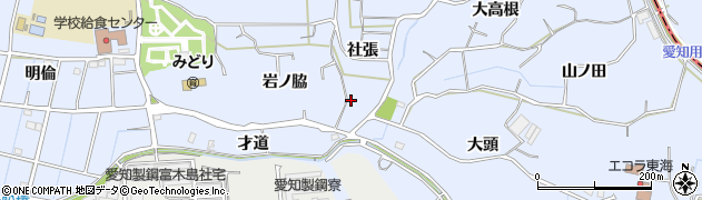 愛知県東海市荒尾町社張16周辺の地図