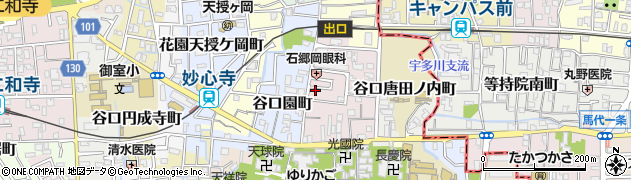京都府京都市右京区谷口梅津間町周辺の地図