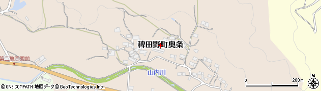 京都府亀岡市稗田野町奥条周辺の地図