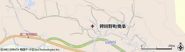 京都府亀岡市稗田野町奥条大西周辺の地図