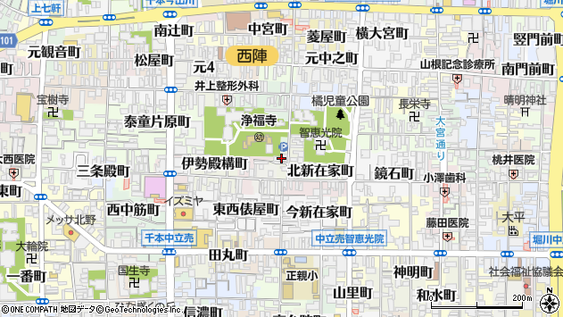 〒602-8291 京都府京都市上京区福本町の地図