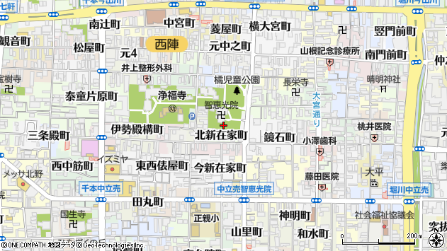 〒602-8208 京都府京都市上京区智恵光院前之町の地図