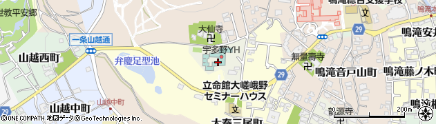 京都府京都市右京区太秦中山町周辺の地図