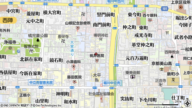 〒602-8223 京都府京都市上京区横神明町の地図