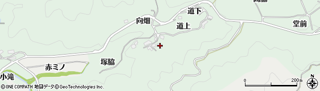 愛知県岡崎市日影町（道上）周辺の地図