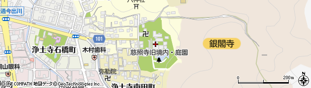 銀閣寺(慈照寺)周辺の地図