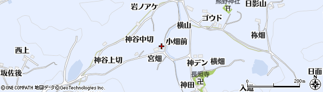 愛知県豊田市下山田代町宮畑周辺の地図