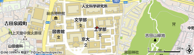 京都府京都市左京区吉田本町周辺の地図