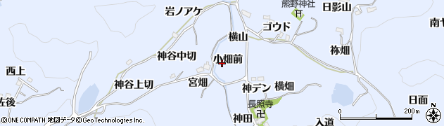 愛知県豊田市下山田代町（小畑前）周辺の地図