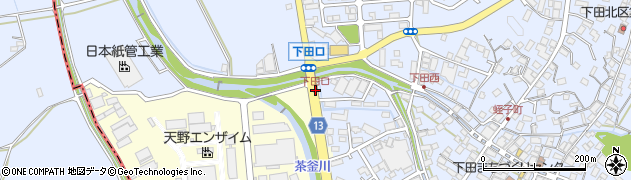 下田口周辺の地図