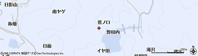 愛知県豊田市下山田代町菅ノ口周辺の地図