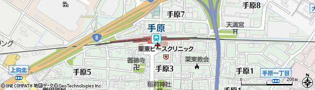 手原駅周辺の地図