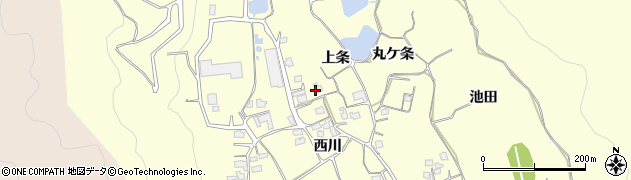 京都府亀岡市稗田野町鹿谷上条周辺の地図