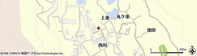 京都府亀岡市稗田野町鹿谷（上条）周辺の地図