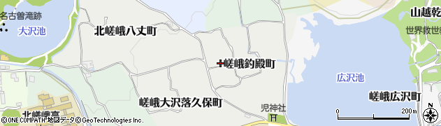 京都府京都市右京区嵯峨釣殿町周辺の地図