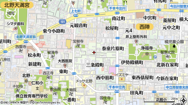 〒602-8331 京都府京都市上京区若松町の地図
