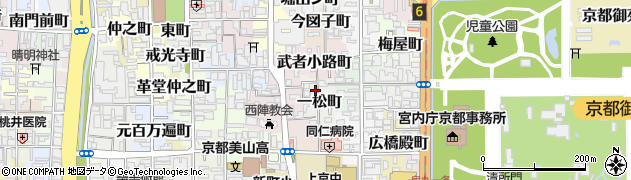 京都府京都市上京区一松町周辺の地図