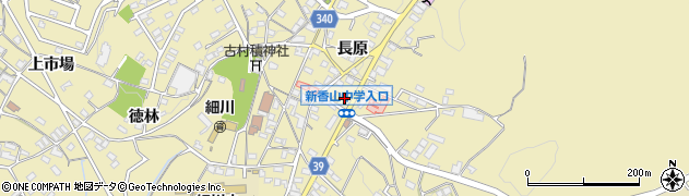 愛知県岡崎市細川町（長原）周辺の地図