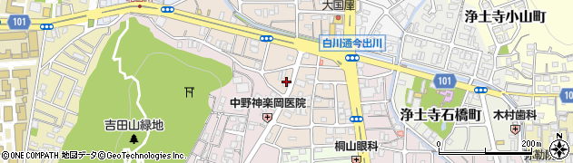 京都府京都市左京区浄土寺西田町周辺の地図