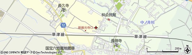滋賀県栗東市高野25周辺の地図