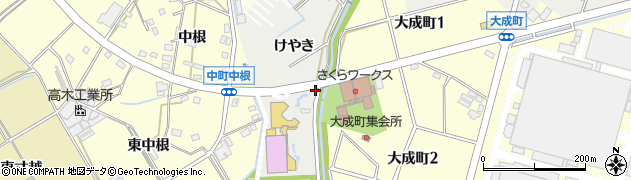 愛知県豊田市西田町（大縄場）周辺の地図