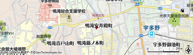 京都府京都市右京区鳴滝安井殿町周辺の地図