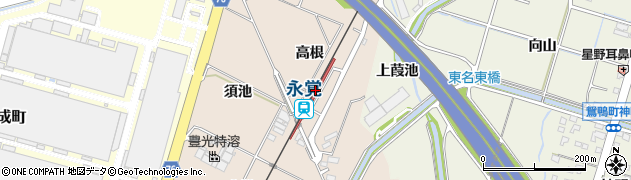 永覚駅周辺の地図