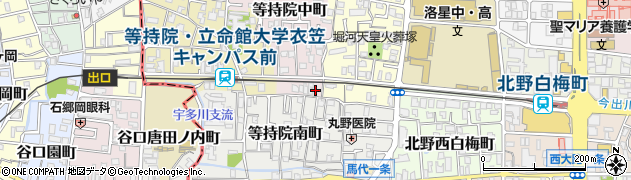京都府京都市北区等持院中町52周辺の地図