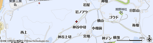 愛知県豊田市下山田代町（神谷中切）周辺の地図