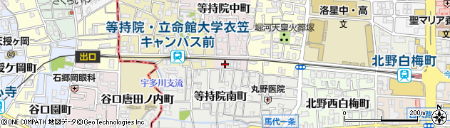 京都府京都市北区等持院中町50周辺の地図