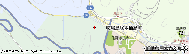 奥嵯峨橋周辺の地図