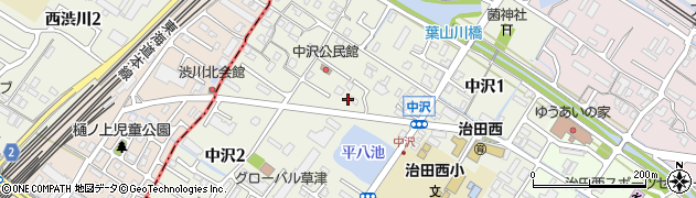 滋賀県栗東市中沢周辺の地図