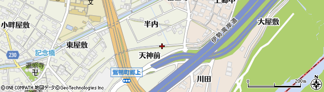 愛知県豊田市鴛鴨町（天神前）周辺の地図