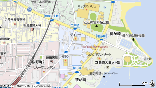 〒520-0024 滋賀県大津市松山町の地図