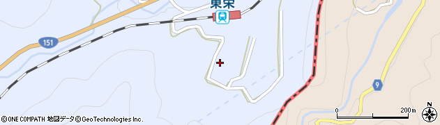 愛知県東栄町（北設楽郡）三輪（畑畔）周辺の地図