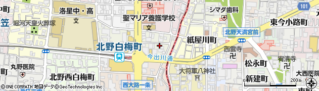 京都府京都市北区北野上白梅町58周辺の地図