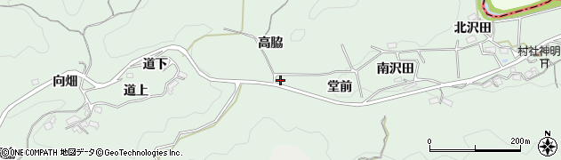 愛知県岡崎市日影町周辺の地図